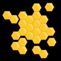 Comb pattern hexagon honeycomb background. vector