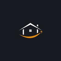 Smile house logo vector icon illustration