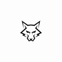 ilustración de icono de vector de logotipo de cabeza de lobo