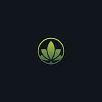 ilustración de icono de vector de logotipo de cannabis