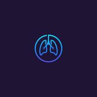 Lung logo vector icon illustration