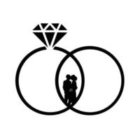 wedding ring vector illustration design suitable for logo
