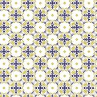 seamless pattern yellow and blue ornament vector