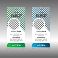 rollup banner template vector