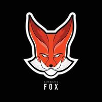 el logotipo de fox head es perfecto para los equipos de esports vector premium