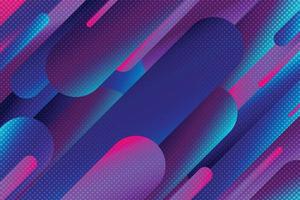Abstract gradient blue and pink round lines shape geometric pattern design. Overlapping for template with halftone dot circles background. illustration vector eps10