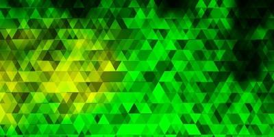 Dark Blue, Green vector backdrop with lines, triangles.