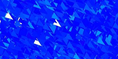 Dark BLUE vector backdrop with triangles, lines.