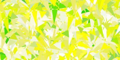 Light Green, Yellow vector background with triangles.