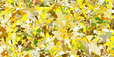 Light Green, Yellow vector pattern with polygonal shapes.