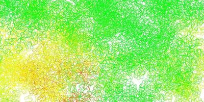 Dark multicolor vector background with bent lines.