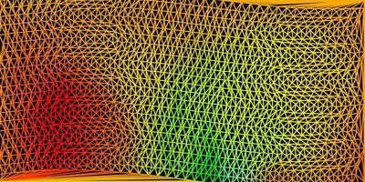 Light green, red vector abstract triangle backdrop.