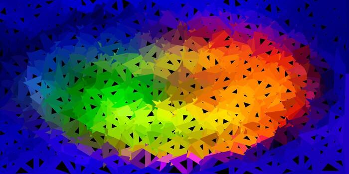 Fondo de triángulo abstracto de vector multicolor claro.