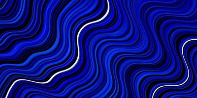 Dark BLUE vector template with curved lines.