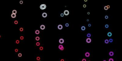 Dark multicolor vector texture with disease symbols.