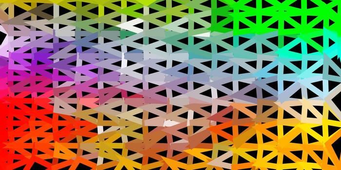 patrón de mosaico de triángulo de vector multicolor claro.