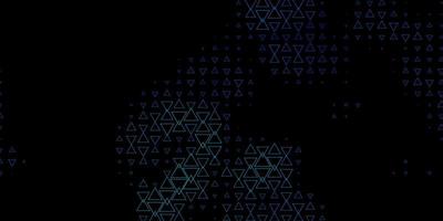 Dark BLUE vector background with lines, triangles.