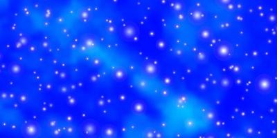 Light BLUE vector texture with beautiful stars.