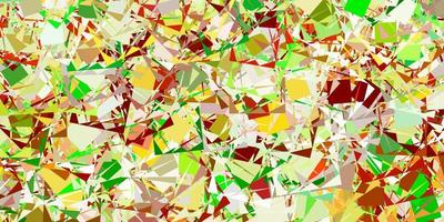 Light Green, Yellow vector background with polygonal forms.