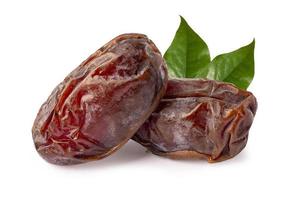 Date palm isolated on white background with clipping path is a staple food of the Middle East and the Indus Valley. photo