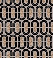 Vector seamless pattern with modern arch, palm leaves, plant, abstract shapes and form. Bohemian aesthetic abstract illustration