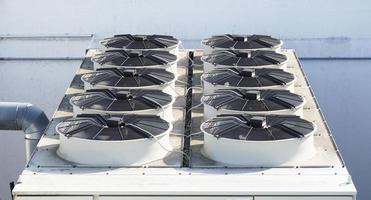 ac system with air conditioning units on roof photo