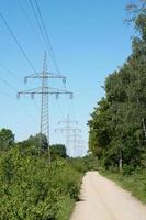 overhead high-voltage power line photo