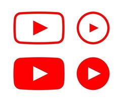 icono de youtube, logotipo, símbolo, iconos de aplicaciones editoriales vectoriales vector