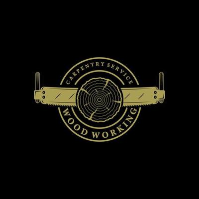 wood saw logo vintage vector illustration template icon design. carpentry equipment for professional carpenter worker with typography style retro logo concept industry