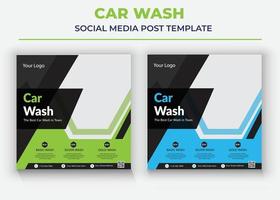 Car Wash Social Media Templates, Car sale Social Media vector