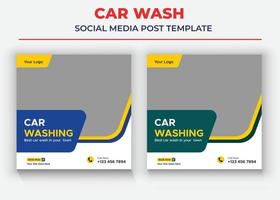 Car Wash Social Media Templates, Car sale Social Media vector