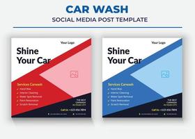 Car Wash Social Media Templates, Car sale Social Media vector