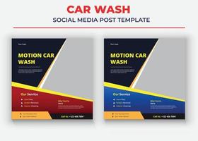 plantillas de redes sociales de lavado de autos, redes sociales de venta de autos vector