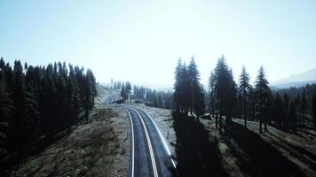 Mountain Pass with windy roads photo