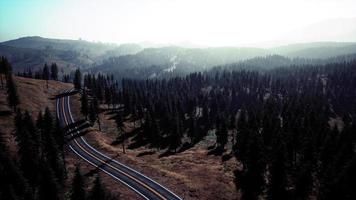 Mountain Pass with windy roads photo