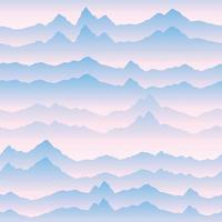 Abstract wave seamless pattern. Mountain skyline background. Landscape tile texture vector