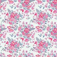 Floral seamless pattern. Flower garden ornamental white background. Flourish garden texture vector