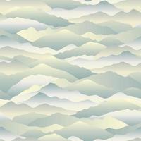 Abstract wave seamless pattern. Mountain skyline background. Landscape tile texture vector