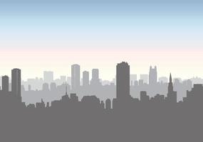 City skyline. Urban landscape with buildings and skyscrapers. Cityscape view vector