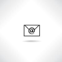 Mail sign. E-mail icon. Email letter symbol isolated with shadow vector