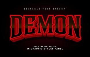 Demon editable text effect template vector