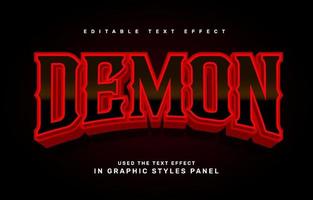 Demon editable text effect template vector