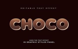 efecto de texto de chocolate vector