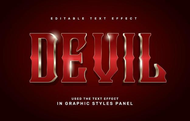 Gold Devil text effect