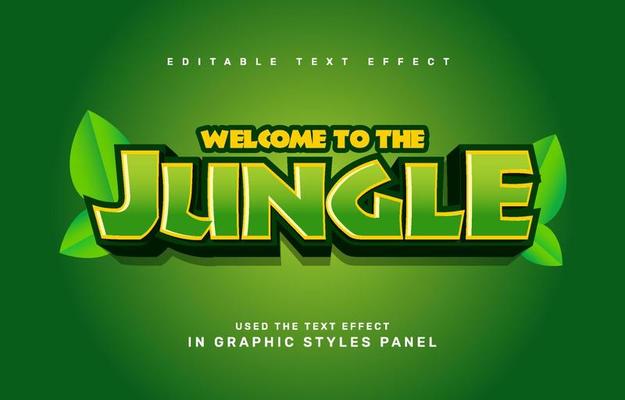Jungle editable text effect template
