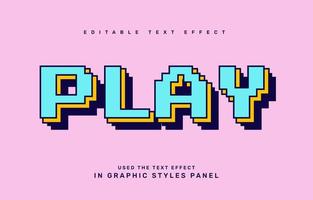 Retro Game editable text effect template vector