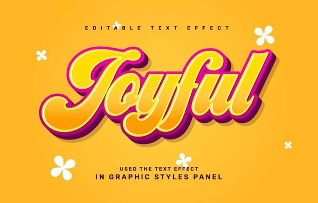 Joyful editable text effect template