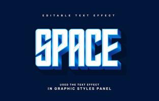 Space editable text effect template vector