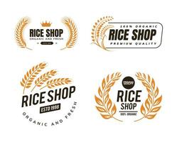 rice logo design vector