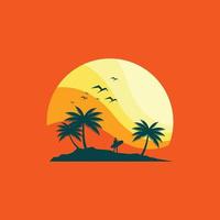 summer beach illustration vector